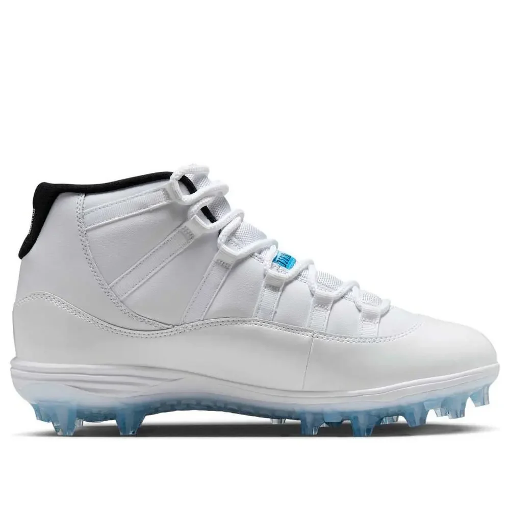 AIR JORDAN MEN'S 9 JORDAN 11 MID TD WHITE BLUE BLACK FOOTBALL CLEATS HM7324-104